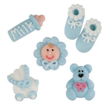 Günthart Suikerdecoratie Baby Blauw 96st., Verzenden, Nieuw