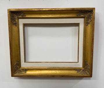 Lijst - gouden zecchino, Hout - Franse kroonlijst XIXe eeuw.