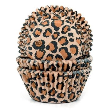 Cupcake Vormpjes HoM Luipaard 50x33mm. 48st., Verzenden, Nieuw
