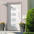 vidaXL Voordeur 110x210 cm aluminium en PVC wit, Verzenden, Nieuw
