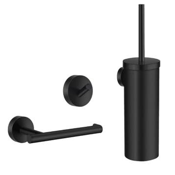 Toiletset Accessoires Smedbo Smart Pack Home Mat Zwart, Ophalen of Verzenden, Nieuw