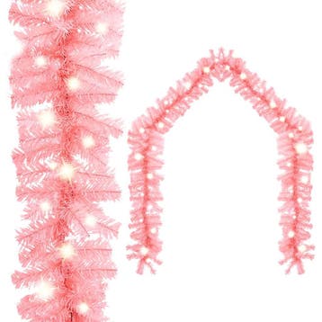 vidaXL Kerstslinger met LED-lampjes 10 m roze, Verzenden, Nieuw