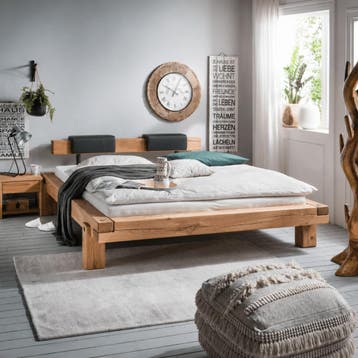 Van Schaik Eikenhof Massief Eiken Balkenbed - 160 x 200, Nieuw