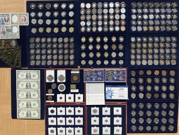 Wereld. Lot de 297 monnaies du Monde dont Or et argent,