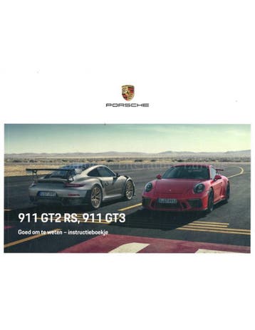 2018 PORSCHE 911 GT2 RS | GT3 INSTRUCTIEBOEKJE NEDERLANDS