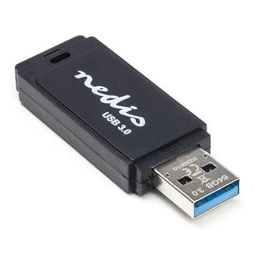 USB stick | Nedis (USB 3.0, 64 GB, Zwart), Verzenden, Nieuw, Nedis