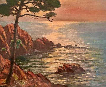 Scuola europea (XIX-XX) - Tramonto sul mare