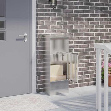 vidaXL Pakket inwerp box Zilver 44,5 x 29 x 110,5 cm, Verzenden, Nieuw