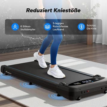 Loopband - Walking pad - Wandelband - 1-6 km/u - Zwart - MER, Sport en Fitness, Verzenden, Zo goed als nieuw