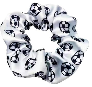 Voetbal scrunchie wit of zwart, Sieraden, Tassen en Uiterlijk, Uiterlijk | Haarverzorging, Verzenden, Nieuw, Overige typen