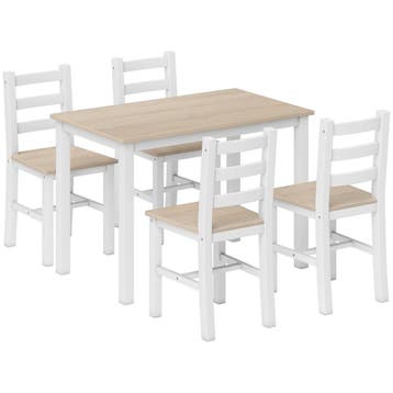 5-teiliges Essgruppe Für 4 Personen, Landhaus-Esstisch Und S, Verzenden, Nieuw