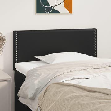 vidaXL Hoofdbord 90x5x78/88 cm kunstleer zwart, Verzenden, Nieuw, Zwart, Overige materialen