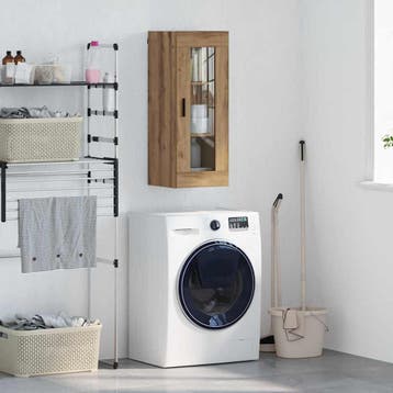 vidaXL Wandkast Artisan Eiken 34,5 x 34 x 90 cm, Minder dan 50 cm, Verzenden, Nieuw, Minder dan 100 cm