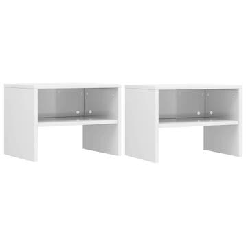 vidaXL Nachtkastjes 2 st 40x30x30 cm bewerkt hout hoogglans, Huis en Inrichting, Minder dan 45 cm, Verzenden, Nieuw, Minder dan 55 cm