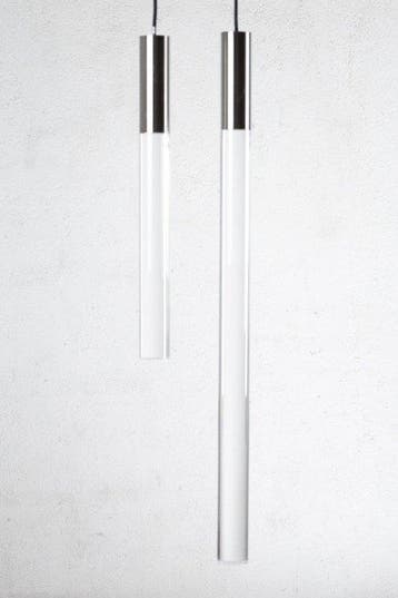 Karakter - Angelo Mangiarotti - Lamp (2) - Plexi - Staal -, Antiek en Kunst, Antiek | Lampen