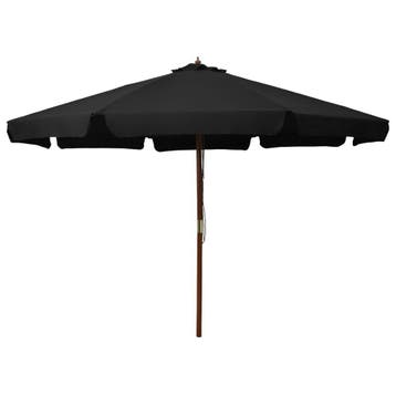 Tuinparasol Hout 330cm | Tweedekansje | OP=OP, Ophalen of Verzenden, Zo goed als nieuw, 3 tot 4 meter, Stokparasol