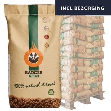 Badger Pellets - 975 KG - 65 Zakken - Enplus A1 - 100%, Ophalen of Verzenden