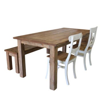Teak dingklik tafel -  240 cm x 100 cmRechthoekige eettafels, Ophalen of Verzenden, Nieuw