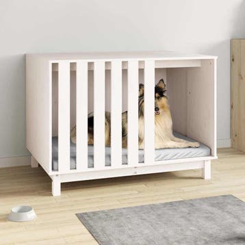 vidaXL Hondenhuis Wit 100 x 70 x 72 cm, Verzenden, Nieuw