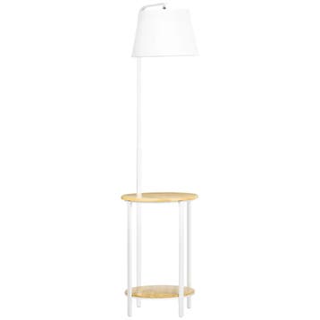 TRUUSK Staande Lamp 162 cm - 40 W - Met 2 Planken - Linnen L, Verzenden, Nieuw