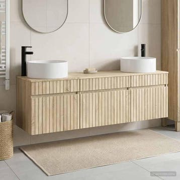 vidaXL Badkamerkastenset 3 st Sonoma Eiken 49 x 44,5 x 65,5, Verzenden, Nieuw