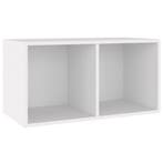 Platenkast wit 71cm | retourdeal -50% op=op, Ophalen of Verzenden, Zo goed als nieuw, 25 tot 75 discs, Hout