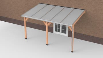 Douglas terrasoverkapping | Polycarbonaat | Opaal |, Nieuw
