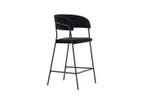 Counter Barkruk - 60 cm - Senna - Zwart - Fluweel - Jörn, Verzenden, Nieuw