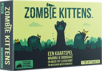 Zombie Kittens NL | Exploding Kittens - Gezelschapsspellen, Hobby en Vrije tijd, Gezelschapsspellen | Bordspellen, Verzenden, Nieuw