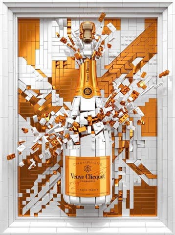 Artxlife - Lego Veuve Clicquot Metallic Orange Bottle, Nieuw