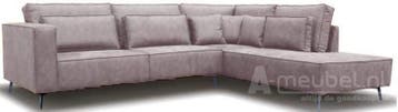 Hoekbank Groede - hoekbanken - Zilver, Nieuw, 150 cm of meer, Leer, 250 tot 300 cm
