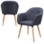 Linnen Eetkamerstoel met Armleuningen – Hout en Ergonomisch, Huis en Inrichting, Stoelen, Verzenden, Nieuw