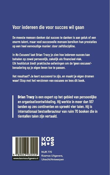 No excuses! - Brian Tracy 9789043935555, Verzenden, Gelezen, Brian Tracy