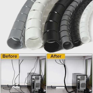 Flexibele Kabel Organizer Spiraal Beschermer - 2M/1M Lengte,, Verzenden, Nieuw
