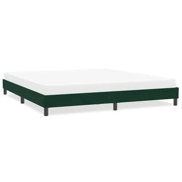 vidaXL Bedframe zonder matras 200x210 cm fluweel donkergroen, Verzenden, Stof, Groen, Nieuw