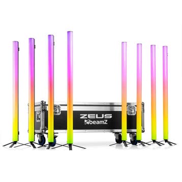 Retourdeal - BeamZ set van 8x Zeus LED Tubes - Met flightcas, Verzenden, Zo goed als nieuw