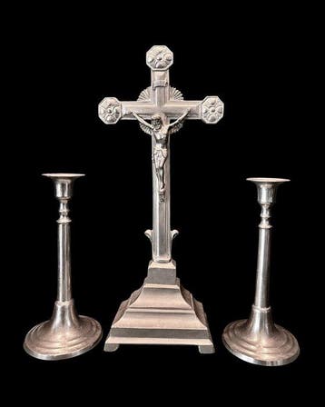 Kruis (3) - Metaal - 1900-1910 - Antiek art-nouveau, Antiek en Kunst