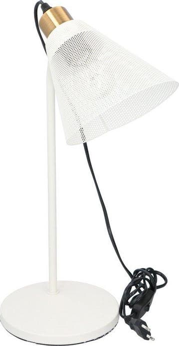 2dekans | Luxe Grundig Tafellamp – E27 Fitting – 30cm – Wit, Ophalen of Verzenden, Zo goed als nieuw