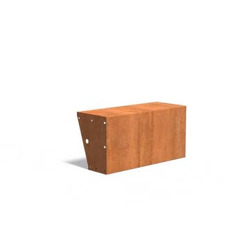 Cortenstaal keerwand met zitrand 100x40x50cm, Nieuw, Minder dan 25 cm, Border