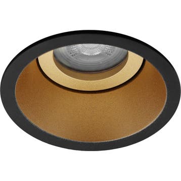 GU10 Inbouwspot Set - Mat Zwart/Goud - Inbouw Rond -, Huis en Inrichting, Metaal of Aluminium, Nieuw, Ophalen of Verzenden, Led