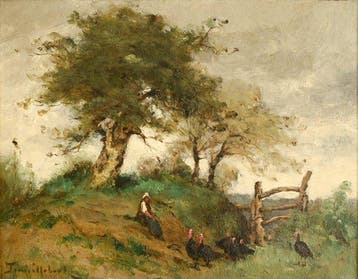 Paul Désiré Trouillebert (1829 - 1900) - Paysanne sous un
