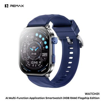 Remax WATCH31 - Smartwatch - AI - 4GB - IP68 - Bellen via..., Ophalen of Verzenden, Nieuw, Blauw, Remax