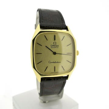 Omega Constellation; Vintage 18k. gouden heren horloge me..., Sieraden, Tassen en Uiterlijk, Horloges | Heren, Overige merken