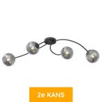 De Lampenbaas | Plafondlamp Javi Zwart | 4 lichtpunten, Zo goed als nieuw, Metaal