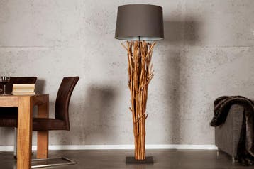 Lampenkap 48x35x55cm linnen grijsbruin voor staande lamp -, Ophalen of Verzenden, Nieuw