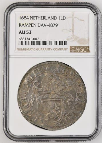 Nederland, Kampen Leeuwendaalder 1684 (NGC AU53)
