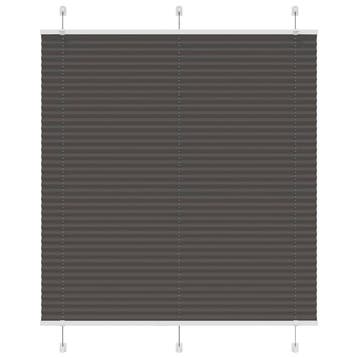 vidaXL Plissé rolgordijn 115x100cm stofbreedte 114,4cm, Huis en Inrichting, Verzenden, Nieuw, Zwart