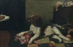 École Flamande (XVII-XVIII) - Bagarre de Chiens- XL, Antiek en Kunst