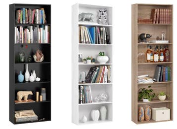 Nieuw Boekenkast Design | beschikbaar in Zwart, Eiken en Wit, Met plank(en), Verzenden, Nieuw, 50 tot 100 cm