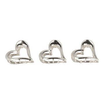 Haarspeld Haarklemmen 4cm – Hartjes – Zilver – Set van 3, Nieuw